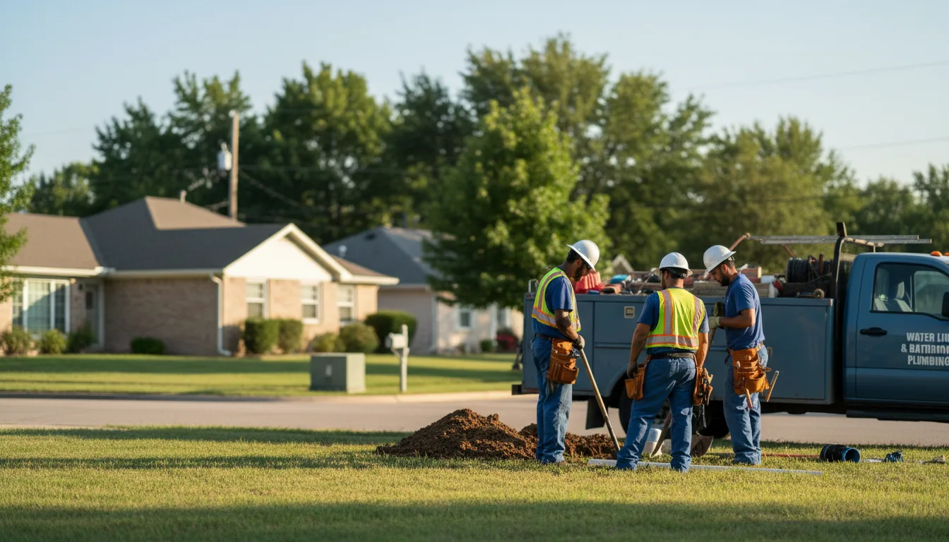 Residential water line and bathroom plumbing service in Neches, TX